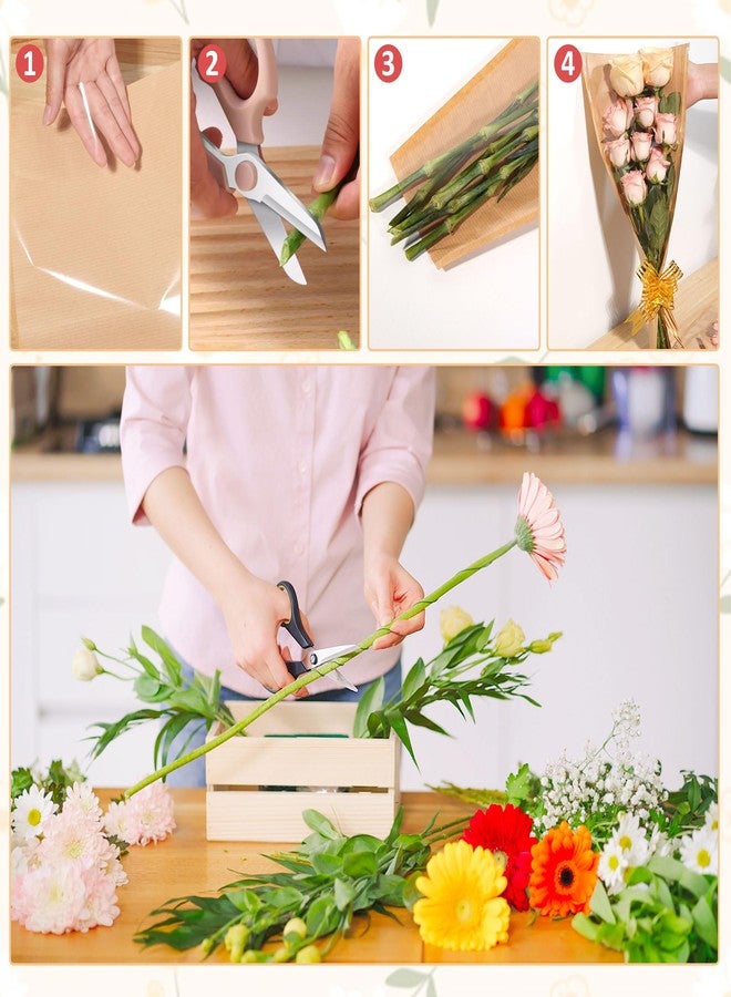 JOYIT Flower Bags for Bouquets, 50PCS Kraft Wrapping Bags, 9.8in x 18in Floral Wrapping Paper Sleeves for Floral bouquets Packaging - Image 3